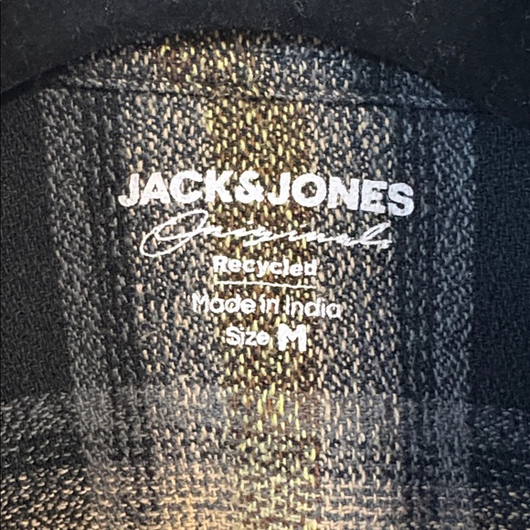 Jack & Jones Men’s Black and Yellow Plaid Shirt size M - Picture 5 of 5